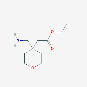 molecular formula C10H19NO3 B2531470 Ethyl 2-(4-(aminomethyl)tetrahydro-2H-pyran-4-yl)acetate CAS No. 2105582-77-0