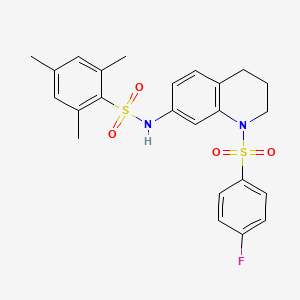 N-[1-(4-fluorobenzenesulfonyl)-1,2,3,4-tetrahydroquinolin-7-yl]-2,4,6-trimethylbenzene-1-sulfonamide