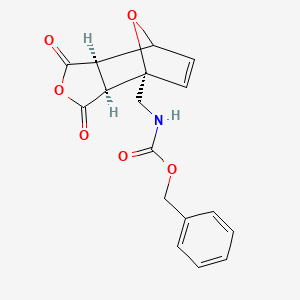 molecular formula C17H15NO6 B2531472 苄基N-[[(1S,2S,6R)-3,5-二氧代-4,10-二氧杂三环[5.2.1.02,6]癸-8-烯-1-基]甲基]氨基甲酸酯 CAS No. 2459960-28-0