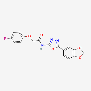 N-[5-(1,3-benzodioxol-5-yl)-1,3,4-oxadiazol-2-yl]-2-(4-fluorophenoxy)acetamide