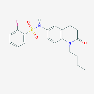 molecular formula C19H21FN2O3S B2531479 N-(1-butyl-2-oxo-1,2,3,4-tetrahydroquinolin-6-yl)-2-fluorobenzenesulfonamide CAS No. 946372-77-6