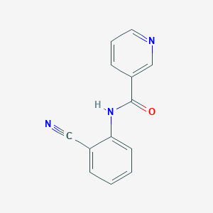molecular formula C13H9N3O B253149 N-(2-cyanophenyl)pyridine-3-carboxamide 