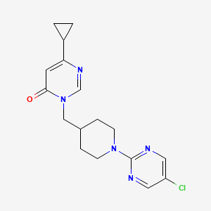 3-{[1-(5-Chloropyrimidin-2-yl)piperidin-4-yl]methyl}-6-cyclopropyl-3,4-dihydropyrimidin-4-one