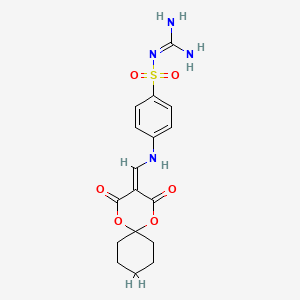 N-carbamimidoyl-4-(((2,4-dioxo-1,5-dioxaspiro[5.5]undecan-3-ylidene)methyl)amino)benzenesulfonamide