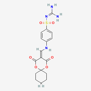 N-{4-[({2,4-dioxo-1,5-dioxaspiro[5.5]undecan-3-ylidene}methyl)amino]benzenesulfonyl}guanidine