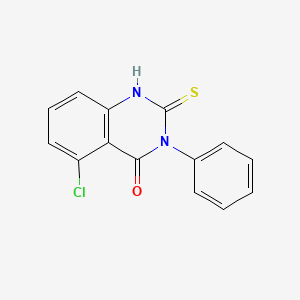 molecular formula C14H9ClN2OS B2531500 5-Chloro-3-phenyl-2-thioxo-2,3-dihydro-4(1H)-quinazolinone CAS No. 924869-18-1