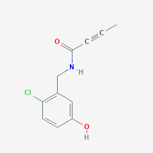 molecular formula C11H10ClNO2 B2531528 N-[(2-Chloro-5-hydroxyphenyl)methyl]but-2-ynamide CAS No. 2411278-56-1