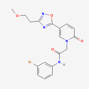 molecular formula C18H17BrN4O4 B2531530 N-(3-bromophenyl)-2-(5-(3-(2-methoxyethyl)-1,2,4-oxadiazol-5-yl)-2-oxopyridin-1(2H)-yl)acetamide CAS No. 1251583-87-5