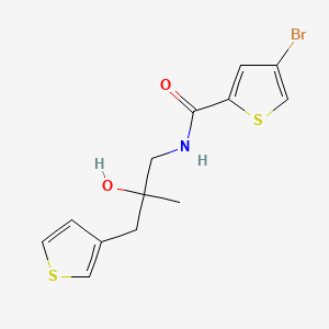 4-bromo-N-[2-hydroxy-2-methyl-3-(thiophen-3-yl)propyl]thiophene-2-carboxamide