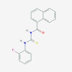 molecular formula C18H13FN2OS B253154 N-(2-fluorophenyl)-N'-(1-naphthoyl)thiourea 