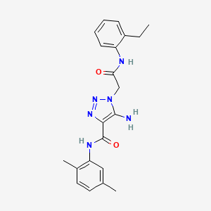 molecular formula C21H24N6O2 B2531542 5-amino-N-(2,5-dimethylphenyl)-1-{2-[(2-ethylphenyl)amino]-2-oxoethyl}-1H-1,2,3-triazole-4-carboxamide CAS No. 894584-42-0