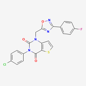 molecular formula C21H12ClFN4O3S B2531549 N-(3,4-dimethoxyphenyl)-2-(3,4-dimethylphenyl)-3-oxo-3,5-dihydro-2H-pyrazolo[4,3-c]quinoline-8-carboxamide CAS No. 1251618-39-9