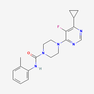 molecular formula C19H22FN5O B2531557 4-(6-Cyclopropyl-5-fluoropyrimidin-4-yl)-N-(2-methylphenyl)piperazine-1-carboxamide CAS No. 2380172-92-7