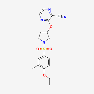 3-((1-((4-Ethoxy-3-methylphenyl)sulfonyl)pyrrolidin-3-yl)oxy)pyrazine-2-carbonitrile