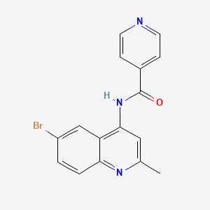 molecular formula C16H12BrN3O B2531562 N-(6-bromo-2-methylquinolin-4-yl)pyridine-4-carboxamide CAS No. 940984-14-5