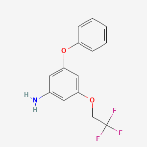 molecular formula C14H12F3NO2 B2531574 3-Phenoxy-5-(2,2,2-trifluoroethoxy)aniline CAS No. 832737-44-7