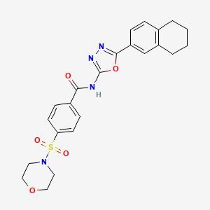 molecular formula C23H24N4O5S B2531587 4-(morpholinosulfonyl)-N-(5-(5,6,7,8-tetrahydronaphthalen-2-yl)-1,3,4-oxadiazol-2-yl)benzamide CAS No. 851095-74-4