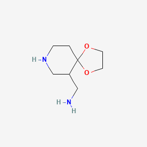 molecular formula C8H16N2O2 B2531602 1,4-Dioxa-8-azaspiro[4.5]decane-6-methanamine CAS No. 71766-84-2