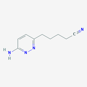 5-(6-Aminopyridazin-3-yl)pentanenitrile