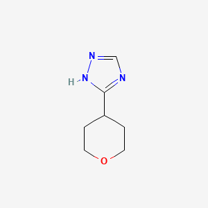 molecular formula C7H11N3O B2531619 3-(oxan-4-yl)-1H-1,2,4-triazole CAS No. 2172244-47-0
