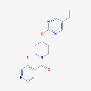 molecular formula C17H19FN4O2 B2531626 [4-(5-Ethylpyrimidin-2-yl)oxypiperidin-1-yl]-(3-fluoropyridin-4-yl)methanone CAS No. 2380169-51-5