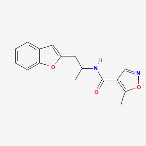 molecular formula C16H16N2O3 B2531627 N-(1-(benzofuran-2-yl)propan-2-yl)-5-methylisoxazole-4-carboxamide CAS No. 2034419-20-8