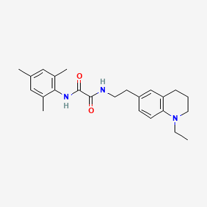 molecular formula C24H31N3O2 B2531638 N1-(2-(1-Ethyl-1,2,3,4-tetrahydrochinolin-6-yl)ethyl)-N2-mesityloxalamid CAS No. 955610-68-1