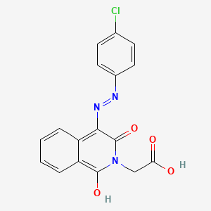 2-[4-[(Z)-2-(4-chlorophenyl)hydrazono]-1,3-dioxo-2(1H,3H)-isoquinolinyl]acetic acid