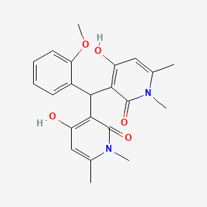 3,3'-((2-methoxyphenyl)methylene)bis(4-hydroxy-1,6-dimethylpyridin-2(1H)-one)