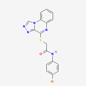 molecular formula C17H12BrN5OS B2531660 2-([1,2,4]triazolo[4,3-a]quinoxalin-4-ylthio)-N-(4-bromophenyl)acetamide CAS No. 1358741-18-0
