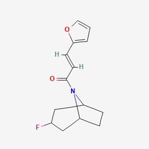 (E)-1-(3-Fluoro-8-azabicyclo[3.2.1]octan-8-yl)-3-(furan-2-yl)prop-2-en-1-one