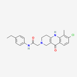 2-(7-chloro-6-methyl-10-oxo-3,4-dihydrobenzo[b][1,6]naphthyridin-2(1H,5H,10H)-yl)-N-(4-ethylphenyl)acetamide