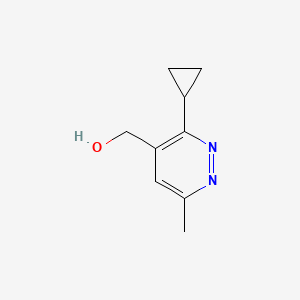 molecular formula C9H12N2O B2531686 (3-环丙基-6-甲基吡啶嗪-4-基)甲醇 CAS No. 2137578-49-3