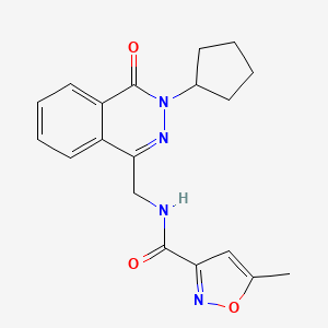 N-((3-cyclopentyl-4-oxo-3,4-dihydrophthalazin-1-yl)methyl)-5-methylisoxazole-3-carboxamide