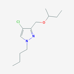 molecular formula C12H21ClN2O B2531706 3-(sec-butoxymethyl)-1-butyl-4-chloro-1H-pyrazole CAS No. 1856053-71-8
