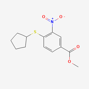 molecular formula C13H15NO4S B2531714 Methyl 4-(cyclopentylthio)-3-nitrobenzoate CAS No. 899374-30-2