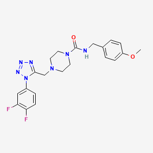 4-((1-(3,4-difluorophenyl)-1H-tetrazol-5-yl)methyl)-N-(4-methoxybenzyl)piperazine-1-carboxamide