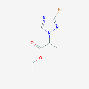 molecular formula C7H10BrN3O2 B2531735 Ethyl 2-(3-bromo-1H-1,2,4-triazol-1-yl)propanoate CAS No. 1823402-86-3