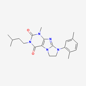 6-(2,5-Dimethylphenyl)-4-methyl-2-(3-methylbutyl)-7,8-dihydropurino[7,8-a]imidazole-1,3-dione