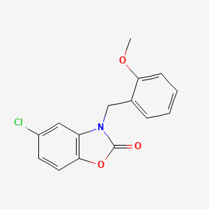 molecular formula C15H12ClNO3 B2531753 5-氯-3-(2-甲氧基苄基)苯并[d]恶唑-2(3H)-酮 CAS No. 903186-49-2