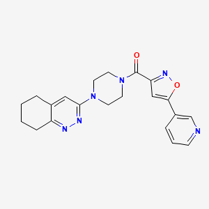 molecular formula C21H22N6O2 B2531756 (5-(吡啶-3-基)异恶唑-3-基)(4-(5,6,7,8-四氢苯并环辛-3-基)哌嗪-1-基)甲酮 CAS No. 2034409-62-4