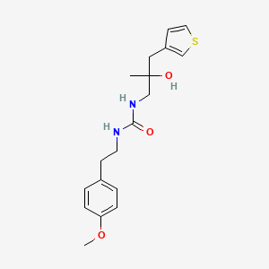 molecular formula C18H24N2O3S B2531759 3-{2-Hydroxy-2-[(thiophen-3-yl)methyl]propyl}-1-[2-(4-methoxyphenyl)ethyl]urea CAS No. 2097884-34-7