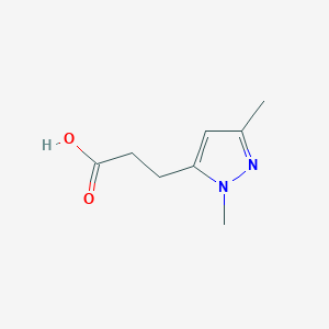 molecular formula C8H12N2O2 B2531761 3-(1,3-二甲基-1H-吡唑-5-基)丙酸 CAS No. 1351385-42-6