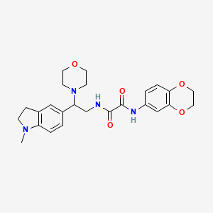 N1-(2,3-dihydrobenzo[b][1,4]dioxin-6-yl)-N2-(2-(1-methylindolin-5-yl)-2-morpholinoethyl)oxalamide