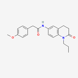 2-(4-methoxyphenyl)-N~1~-(2-oxo-1-propyl-1,2,3,4-tetrahydro-6-quinolinyl)acetamide