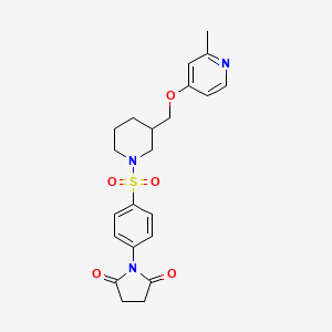 1-[4-[3-[(2-Methylpyridin-4-yl)oxymethyl]piperidin-1-yl]sulfonylphenyl]pyrrolidine-2,5-dione