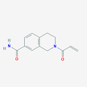 2-Prop-2-enoyl-3,4-dihydro-1H-isoquinoline-7-carboxamide