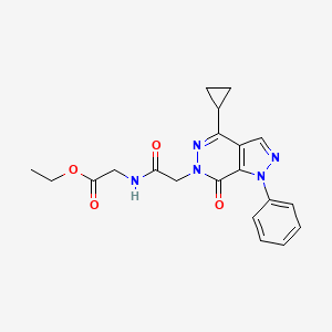 ethyl 2-(2-(4-cyclopropyl-7-oxo-1-phenyl-1H-pyrazolo[3,4-d]pyridazin-6(7H)-yl)acetamido)acetate