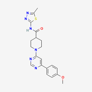 1-(6-(4-methoxyphenyl)pyrimidin-4-yl)-N-(5-methyl-1,3,4-thiadiazol-2-yl)piperidine-4-carboxamide