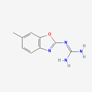 molecular formula C9H10N4O B2531796 2-(6-Methyl-1,3-benzoxazol-2-yl)guanidine CAS No. 883825-23-8